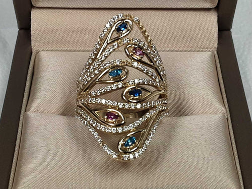 Women's Ring - Yellow Gold 14k (.585) 5.2 grams Size 9.5