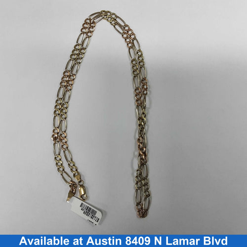 Figaro Chain - Yellow Gold 14k (.585) 19.4 grams 22 inch