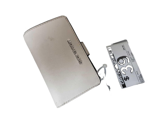 Michael Kors Studded Leather Wallet White Wallet