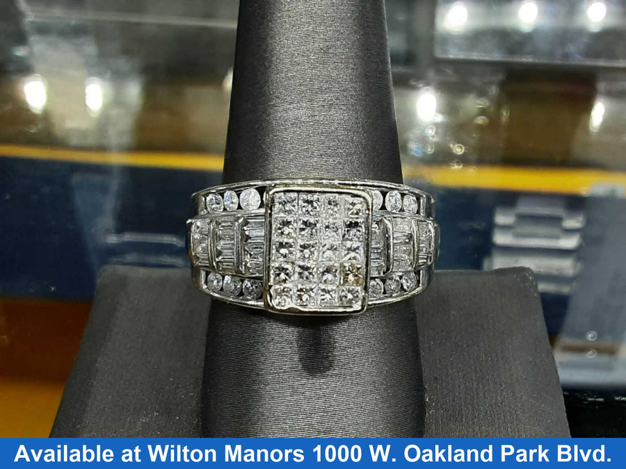 Ring - Engagement Set - White Gold 10k (.417) 10.7 grams Size 9.5