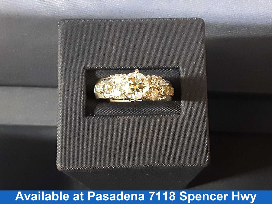 Ring - Wedding Set - White Gold 14k (.585) 5.8 grams Size 20