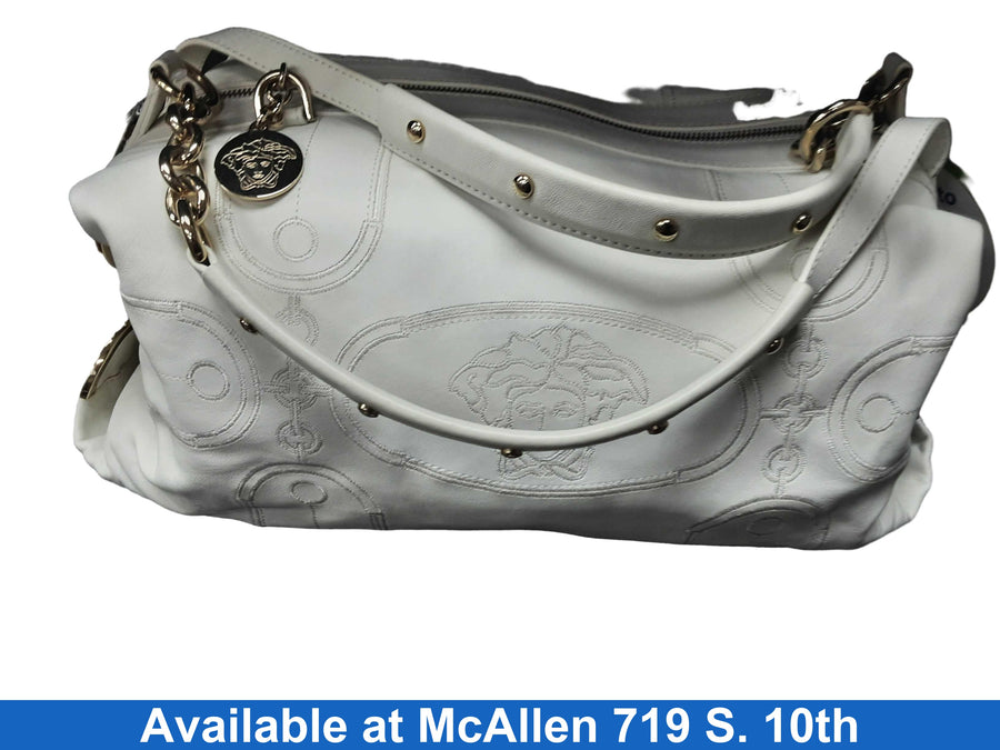 Versace Icon Leather Beige / Tan Purse / Handbag