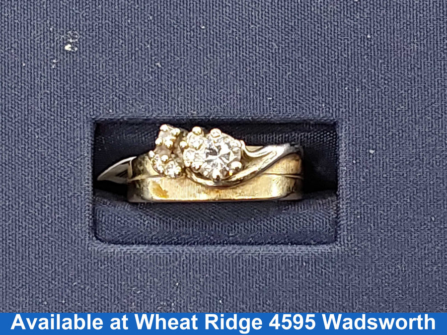 Ring - Engagement Set - Yellow Gold 14k (.585) 5 grams Size 8