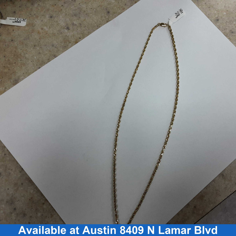 Rope Chain - Yellow Gold 10k (.417) 10.9 grams 20 inch