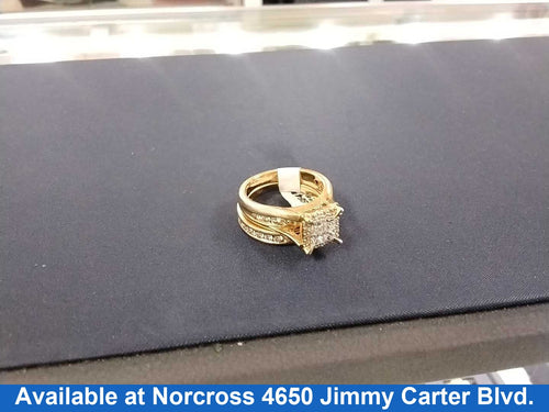 Ring - Wedding Set - Yellow Gold 14k (.585) 9.4 grams Size 20