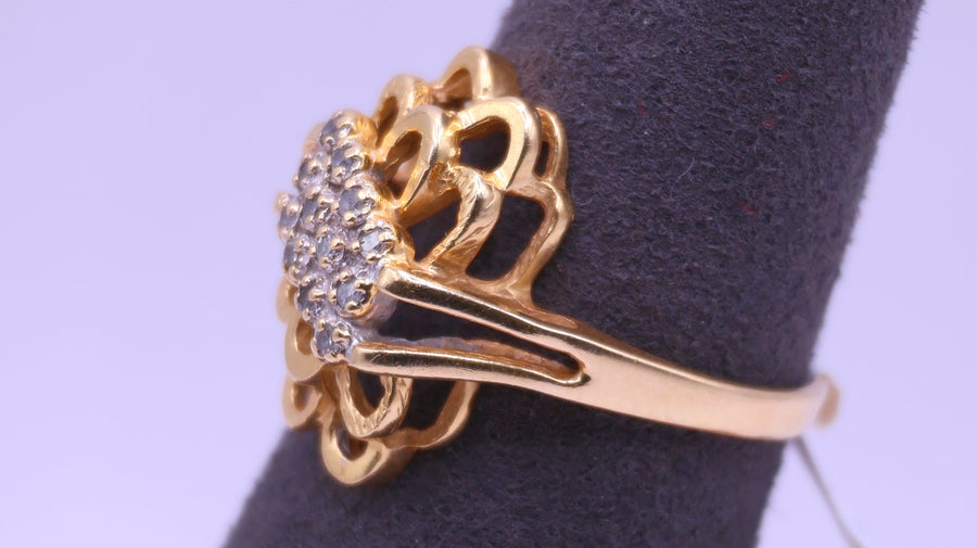 Women's Ring - Yellow Gold 14k (.585) 3.9 grams Size 7.5