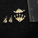 Double Stud Earring - Yellow Gold 10k (.417) 4.5 grams