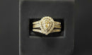 Ring - Engagement Set - White Gold 14k (.585) 8.4 grams Size 8.5
