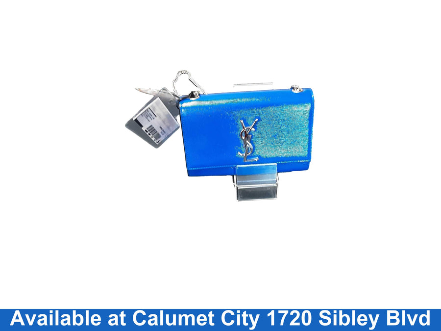 Yves Saint Laurent Clutch/crossbody Blue Purse / Handbag