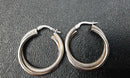 Bangle Earrings - White Gold 10k (.417) 2.9 grams