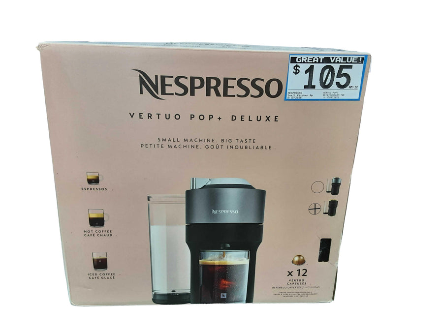 Nespresso Vertuo Pop+ Black Small Kitchen Appliance