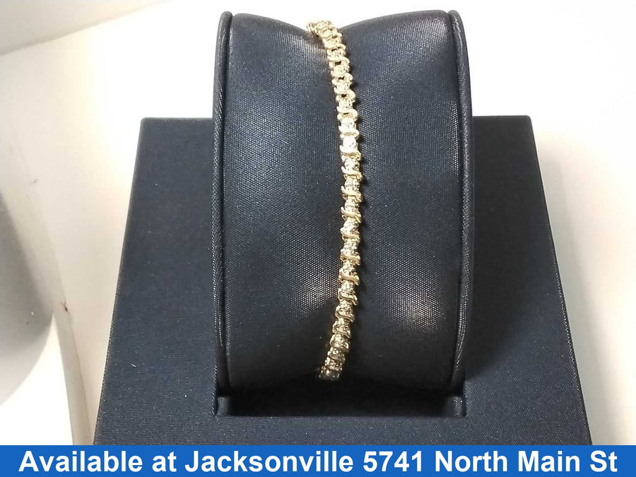 Tennis Bracelet - Yellow Gold 10k (.417) 6.7 grams 7 inch