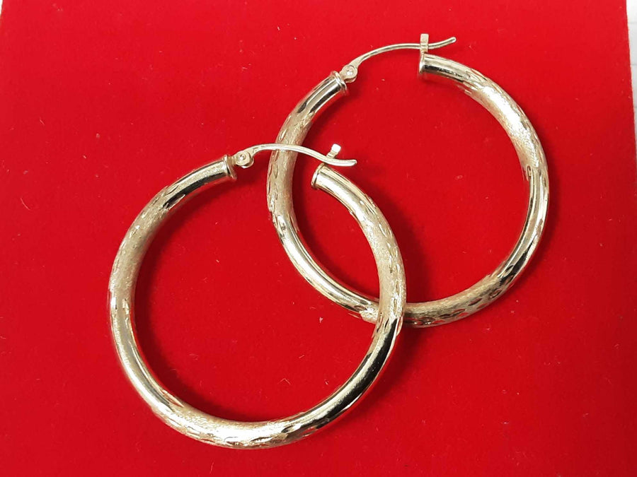 Hoop Earrings - Yellow Gold 14k (.585) 1.8 grams