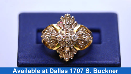 Women's Ring - Yellow Gold 14k (.585) 6.4 grams Size 6