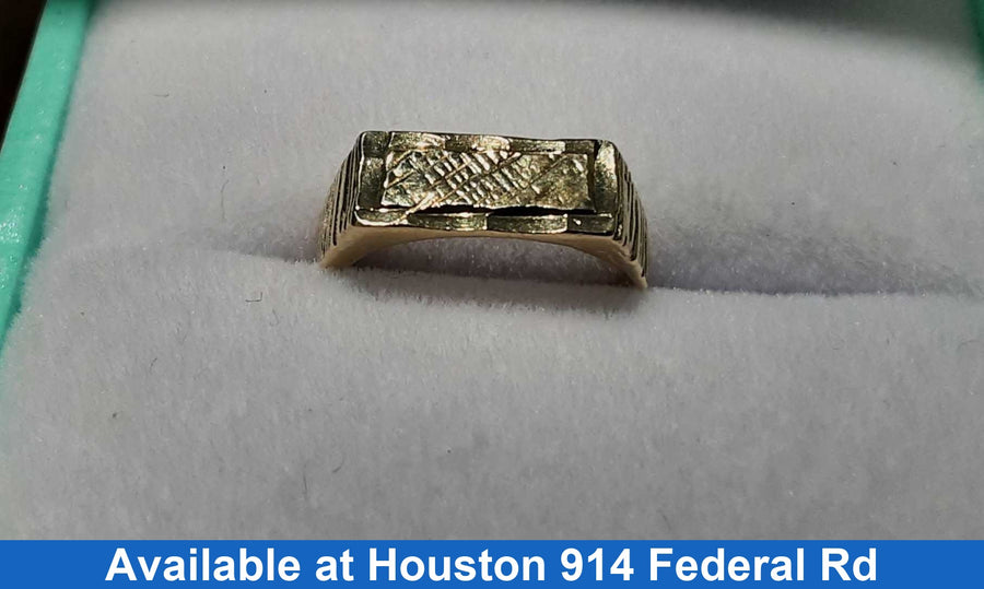 Men's Ring - Yellow Gold 10k (.417) 1 grams Size 1