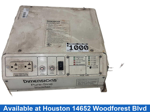 Dimensions Dsi-12/1800n White Power Inverter