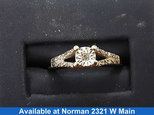 Ring - Wedding Band - White Gold 10k (.417) 2.4 grams Size 20