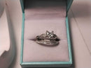 Ring - Wedding Set - White Gold 14k (.585) 5.4 grams Size 7