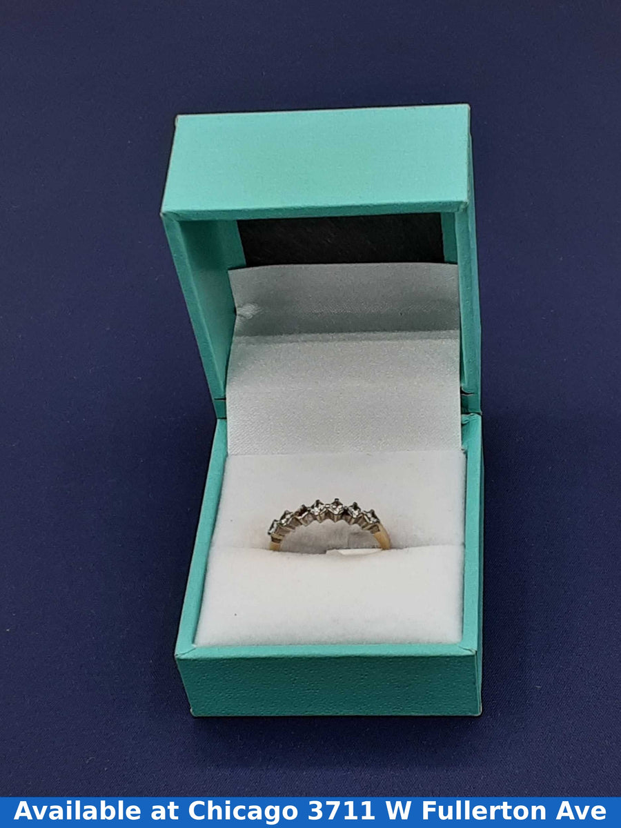Women's Ring - Anniversary - White Gold 10k (.417) 2 grams Size 7