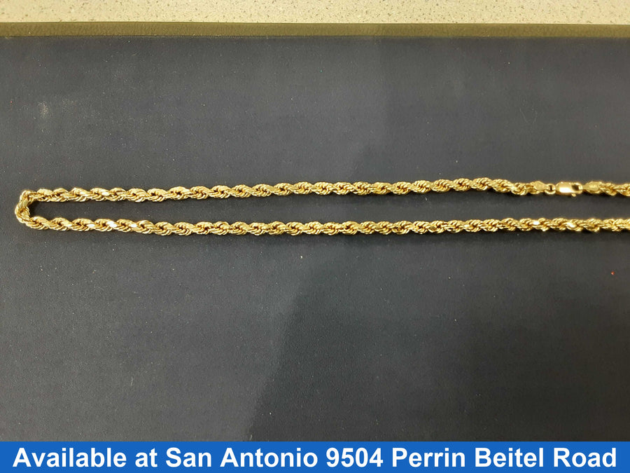 Rope Chain - Yellow Gold 10k (.417) 5.1 grams 17 inch