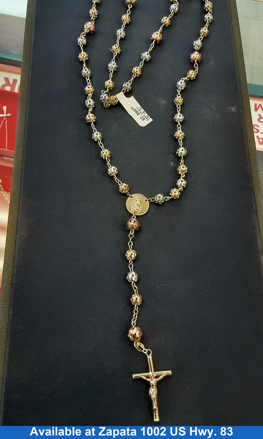 Bead Chain - Tricolor Gold 10k (.417) 28.3 grams 26 inch