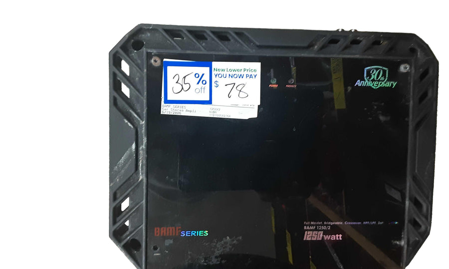 Bamf Series 1250x2 Black Car Audio Amplifier