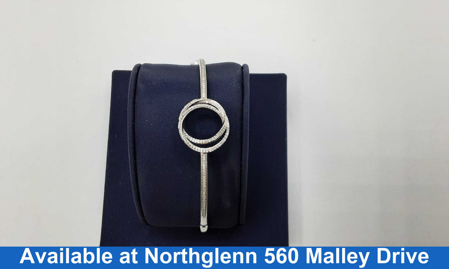 Bangle Bracelet - White Gold 10k (.417) 10.9 grams 8 inch