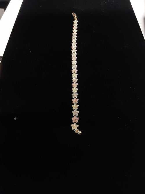 Bracelet - Tricolor Gold 14k (.585) 5.5 grams 8 inch