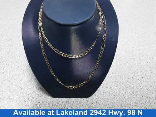Figaro Chain - Yellow Gold 10k (.417) 7.1 grams 22 inch