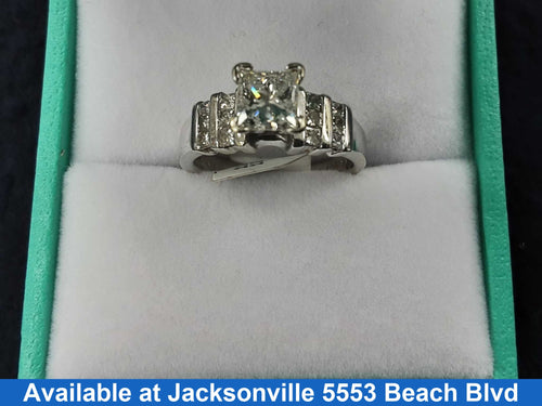 Ring - Engagement Set - White Gold 18k (.750) 4.9 grams Size 4.5