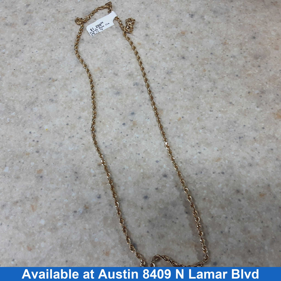 Rope Chain - Yellow Gold 10k (.417) 11.7 grams 22 inch