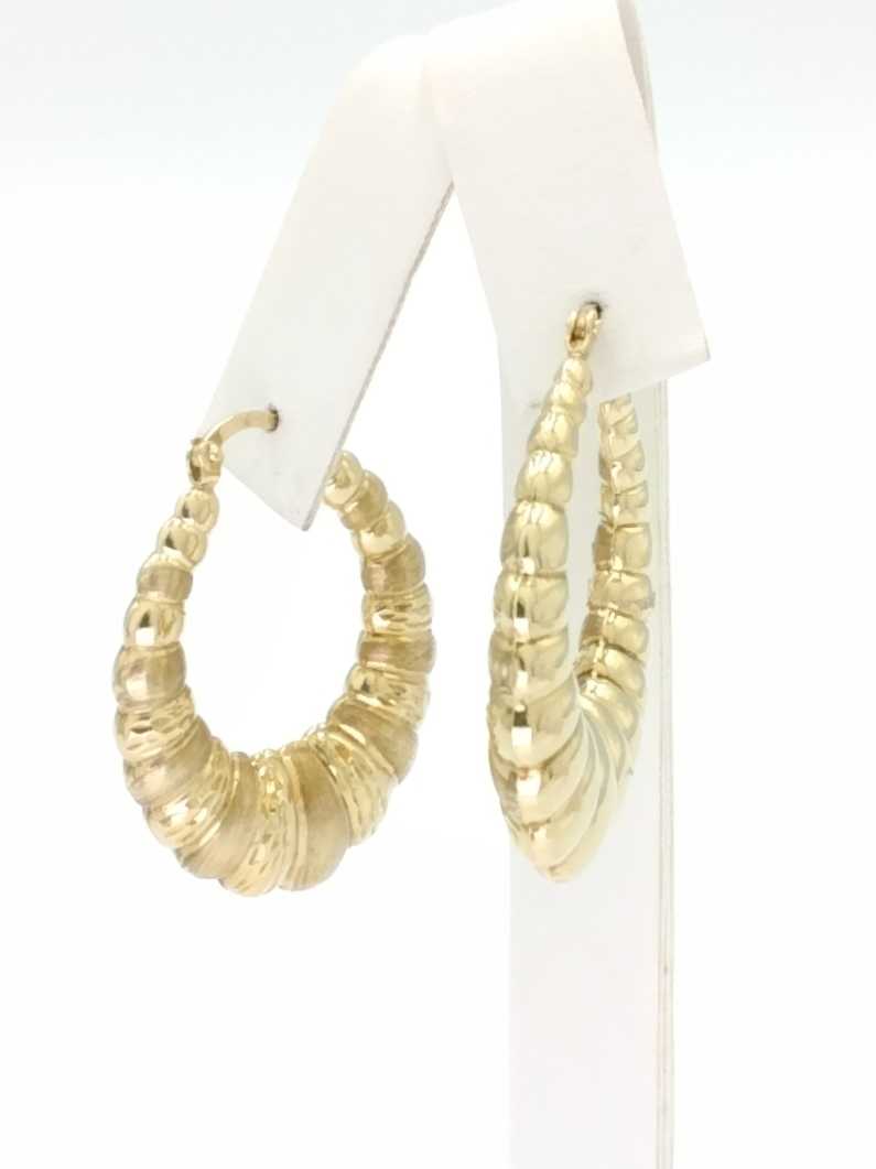 Shrimp Earrings - Yellow Gold 10k (.417) 4.2 grams