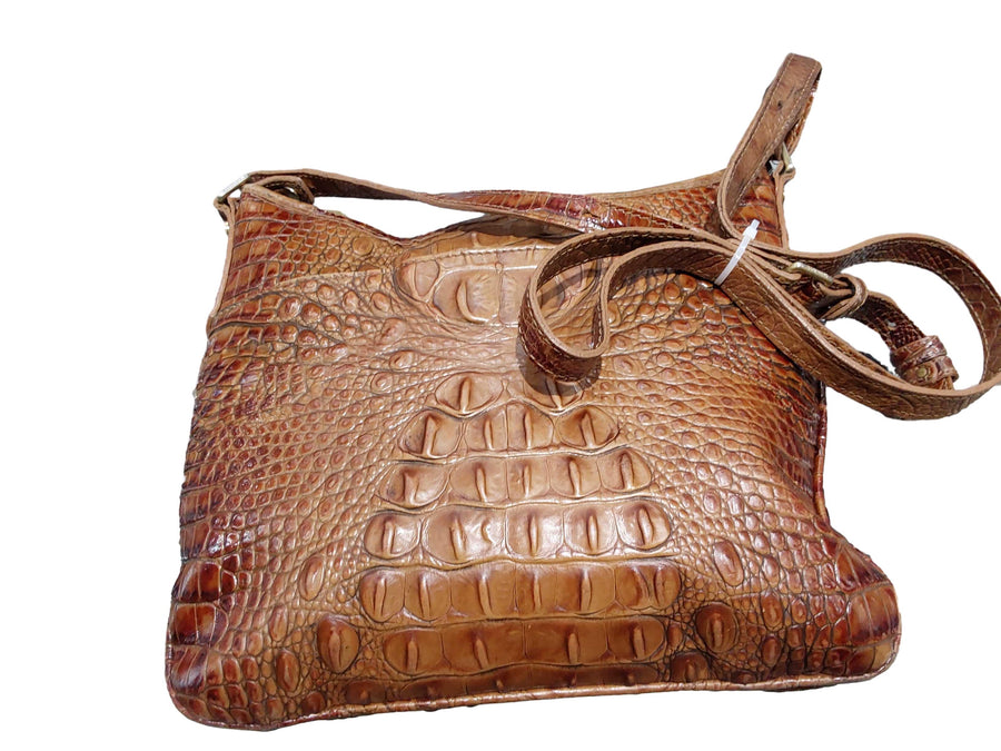 Brahmin Brown Skin Cross Body Brown Purse / Handbag