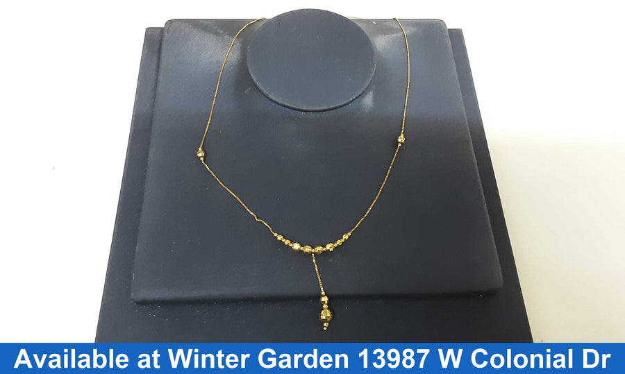 Bead Chain - Yellow Gold 14k (.585) 3.6 grams 16 inch
