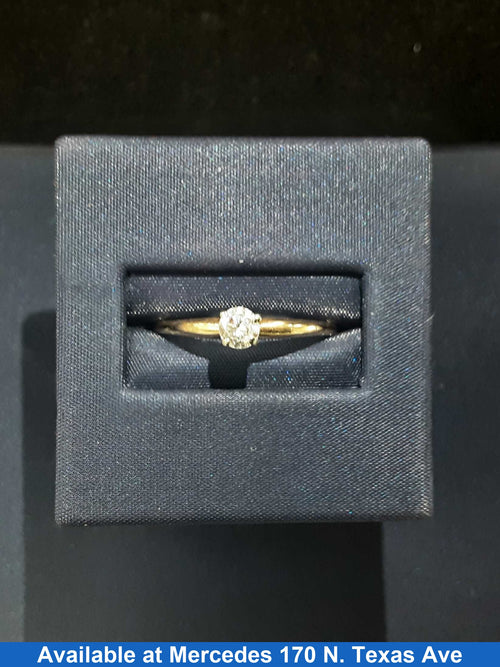 Women's Ring - Solitaire - Yellow Gold 14k (.585) 1.6 grams Size 8