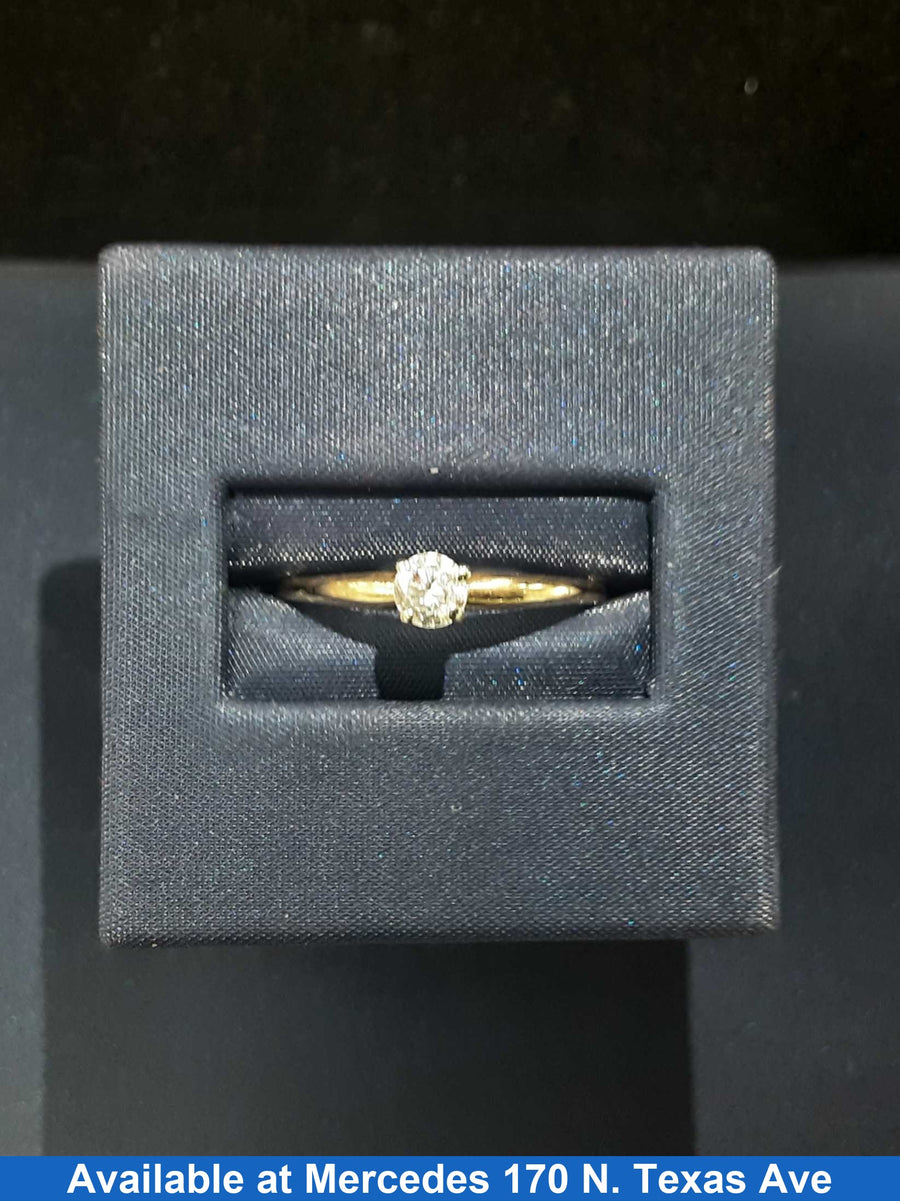 Women's Ring - Solitaire - Yellow Gold 14k (.585) 1.6 grams Size 8