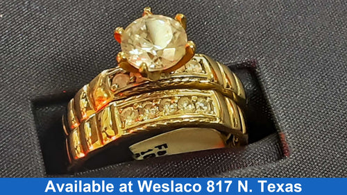 Ring - Wedding Set - Yellow Gold 10k (.417) 3.4 grams Size 8