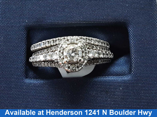 Ring - Engagement Set - White Gold 10k (.417) 5.4 grams Size 11.5