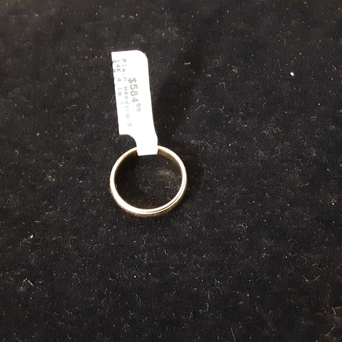 Ring - Wedding Band - Yellow Gold 14k (.585) 4.1 grams Size 8