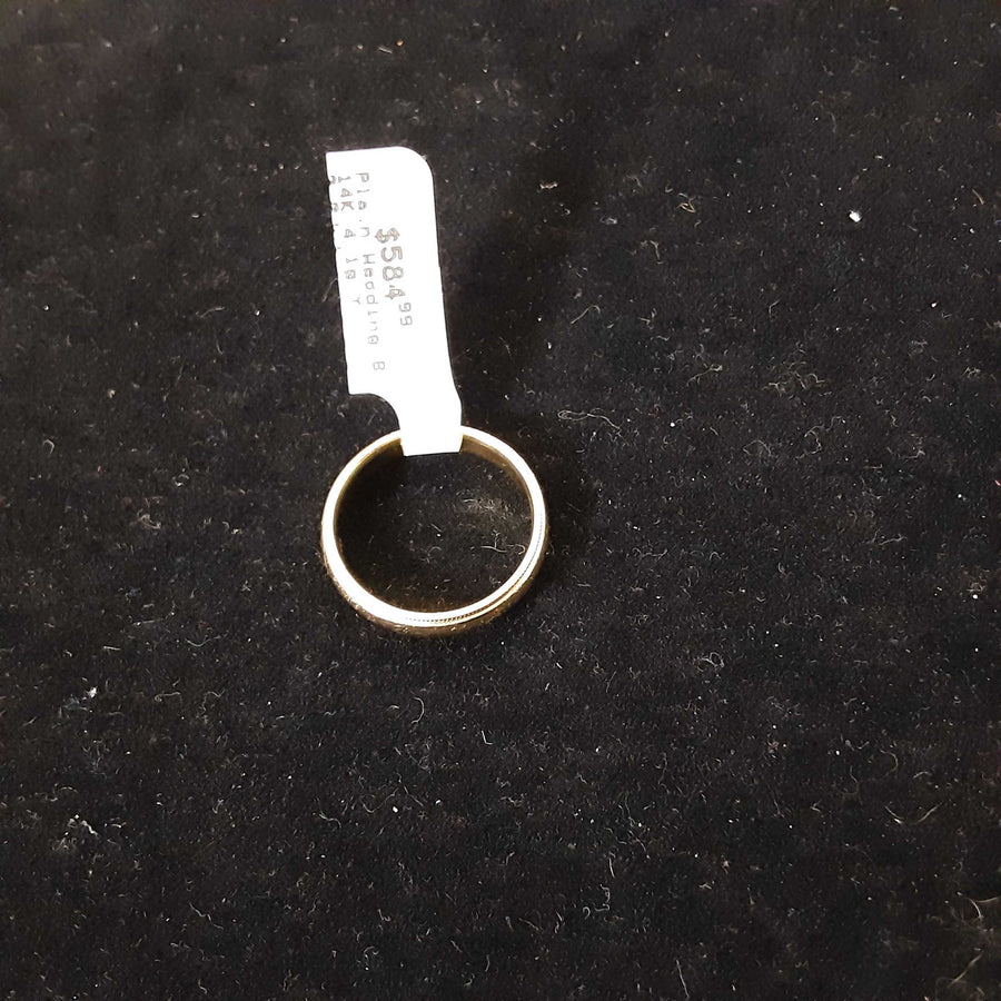 Ring - Wedding Band - Yellow Gold 14k (.585) 4.1 grams Size 8