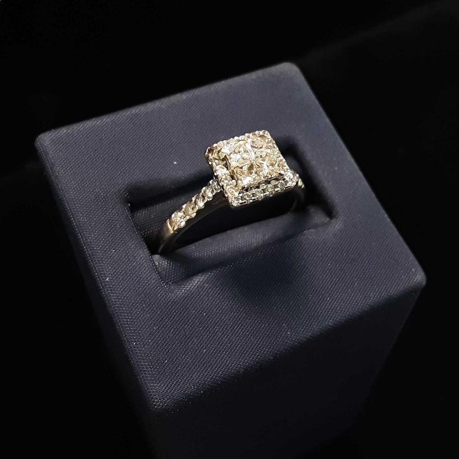 Ring - Engagement Set - White Gold 14k (.585) 5.1 grams Size 20