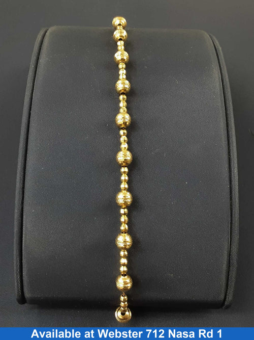 Bead Bracelet - Yellow Gold 10k (.417) 4.6 grams 8 inch