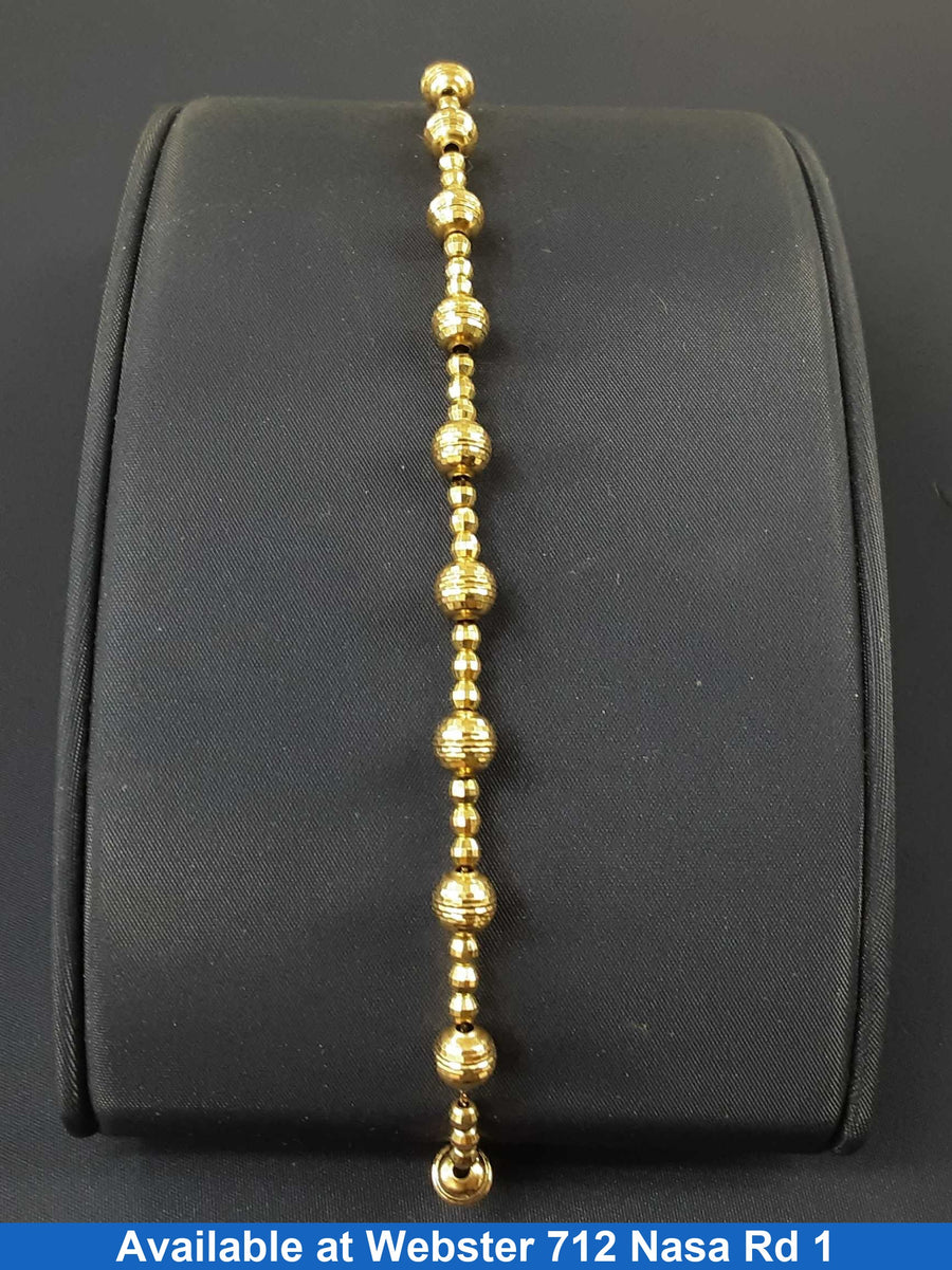 Bead Bracelet - Yellow Gold 10k (.417) 4.6 grams 8 inch