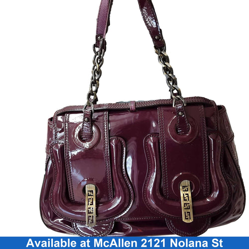 Fendi Purple Patent B Purple Purse / Handbag