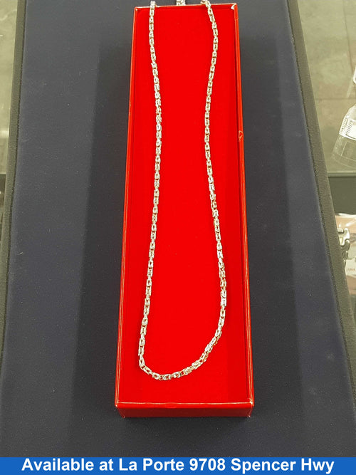 Herringbone Chain - White Gold 14k (.585) 9.5 grams 28 inch