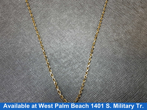 Rope Chain - Yellow Gold 14k (.585) 16 grams 24 inch
