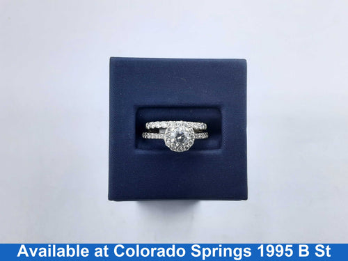 Ring - Engagement Set - White Gold 14k (.585) 4.7 grams Size 20
