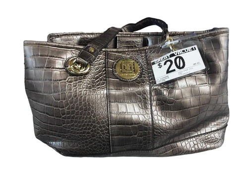 Liz Claiborne Chain Strap Tote Beige / Tan Purse / Handbag