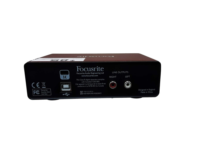 Focusrite Scarlet Solo Red Classic Audio Interface