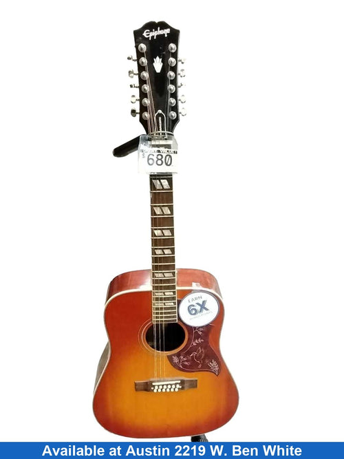 Epiphone Hummingbird Orange Acoustic / Electric Classic Guitar